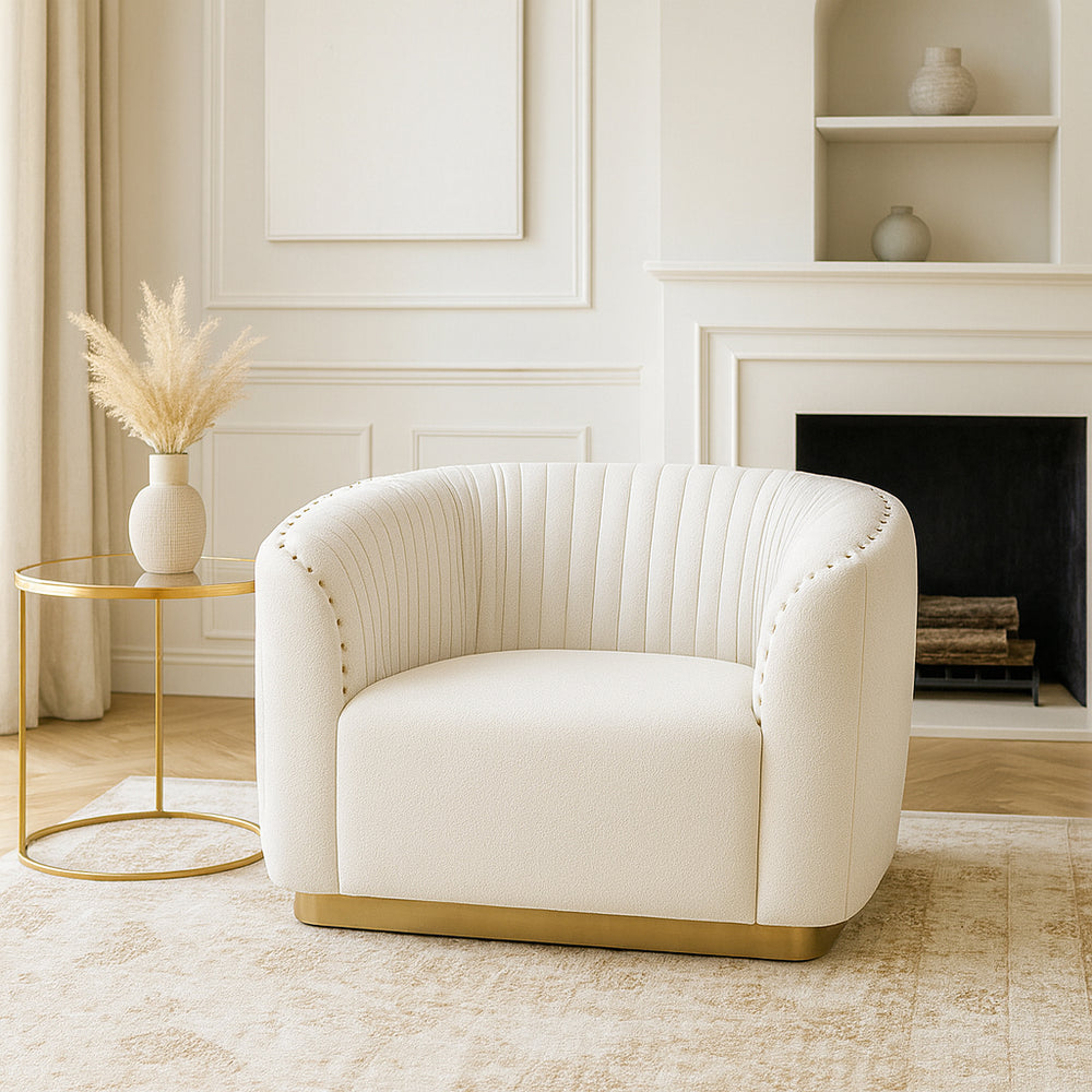 PRESTON Nailhead 1 Seater Sofa