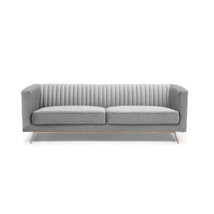 LUMENS Velvet 3 Seater Sofa