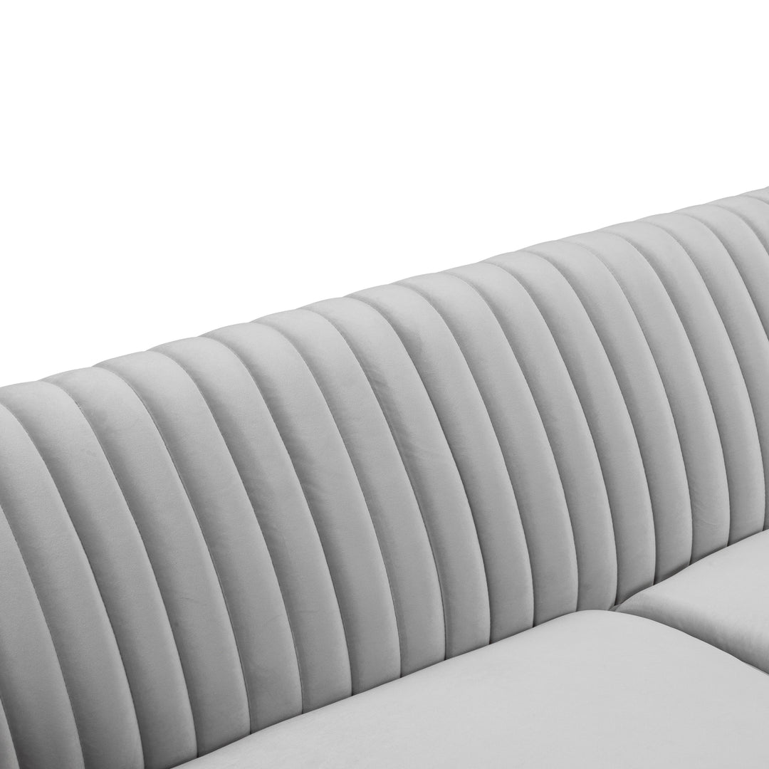LUMENS Velvet 3 Seater Sofa