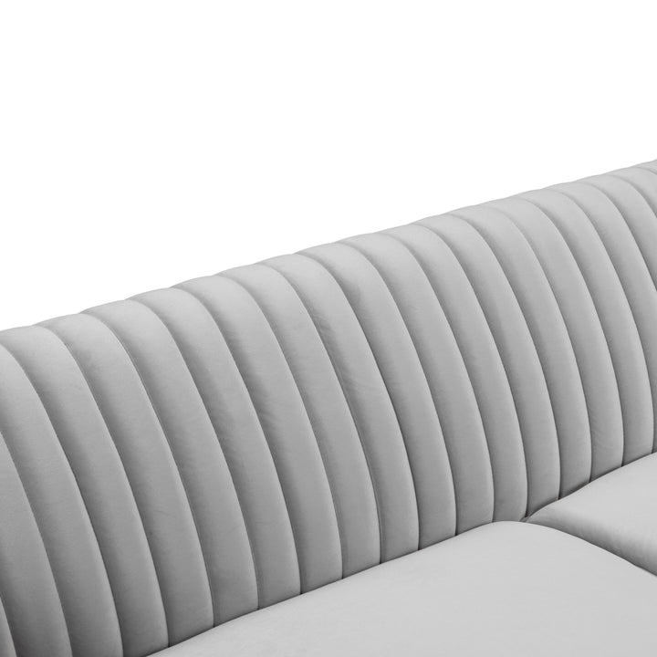 LUMENS Velvet 3 Seater Sofa
