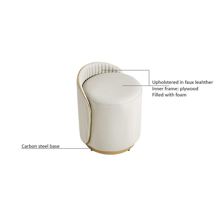 VIOLET Golden Base Vanity Stool
