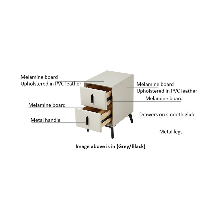 IVY Compact Black Legs Nightstand