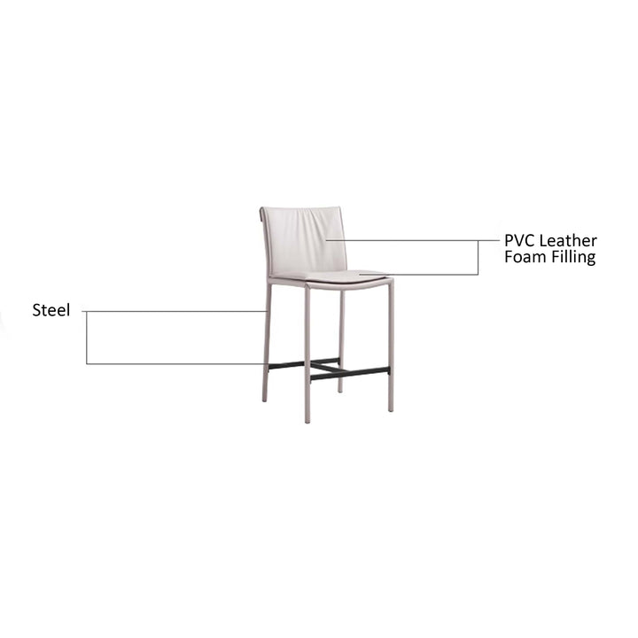 JACKSON Curved Back Bar Stool