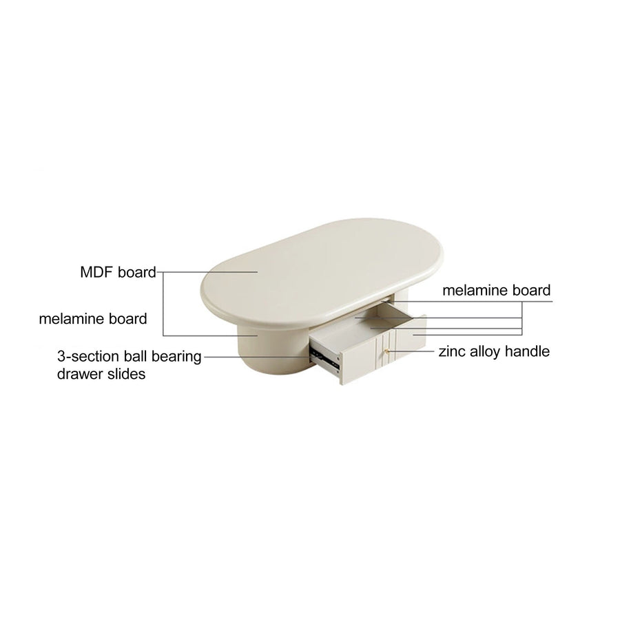 MILES Rounded Coffee Table