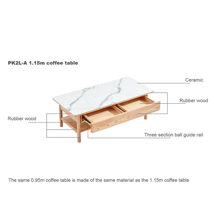 LAYLA Wooden And Ceramic Coffee Table