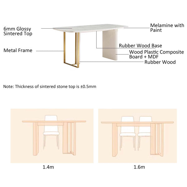 ELYSIAN Sintered Stone Dining Table