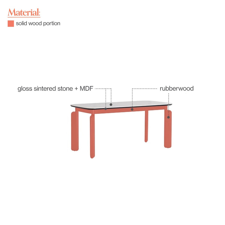 VANNES 140cm Solid Wood Dining Table