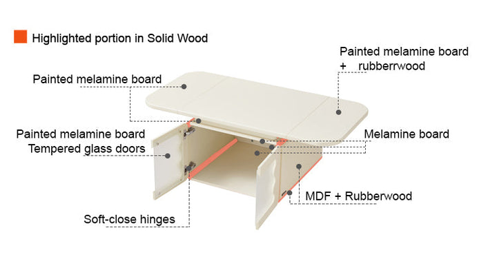 GENEVIEVE Foldable Coffee Table