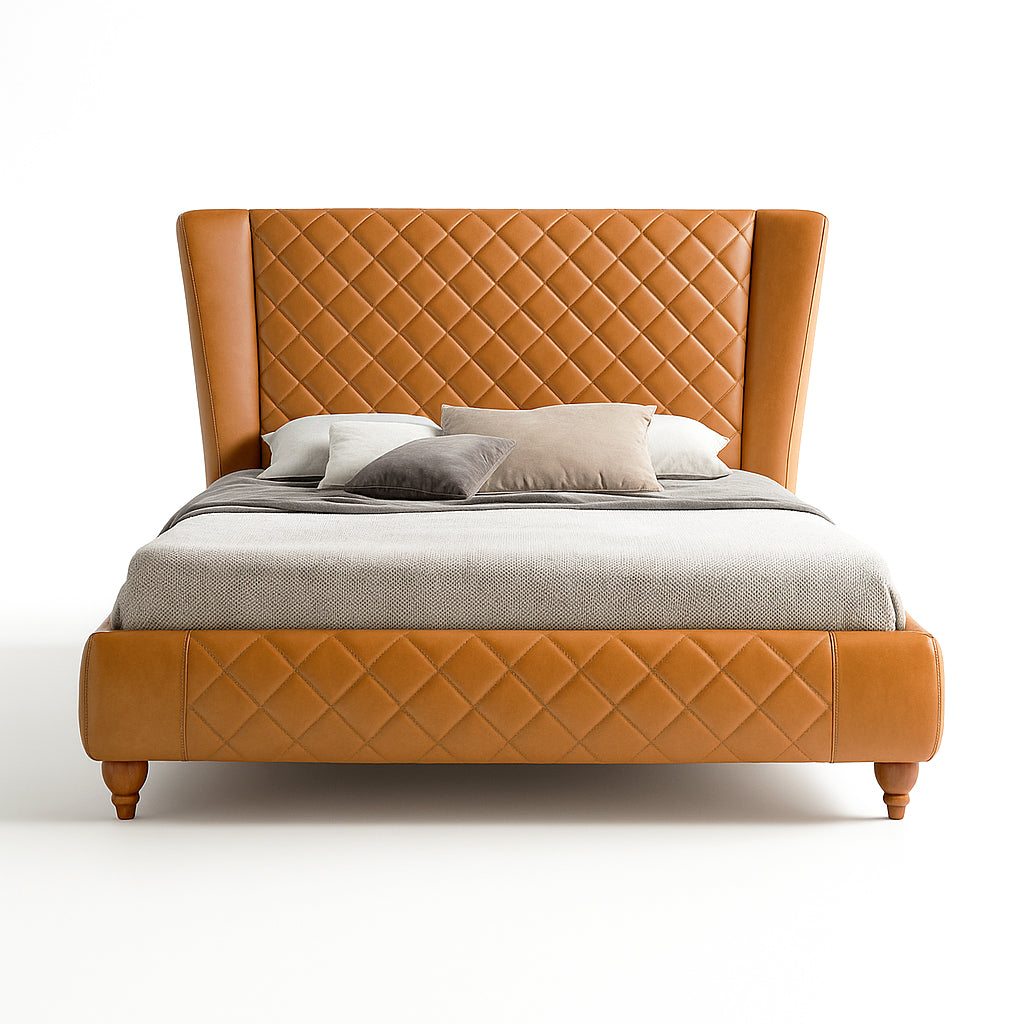 NATHAN Full Leather Bed - NT Concepts Italia