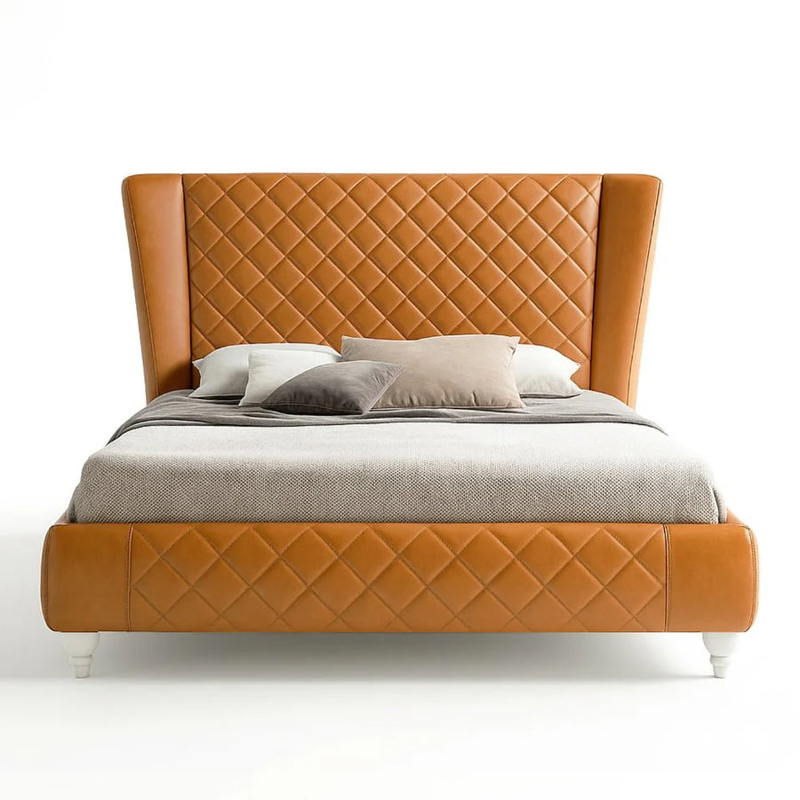 NATHAN Full Leather Bed - NT Concepts Italia