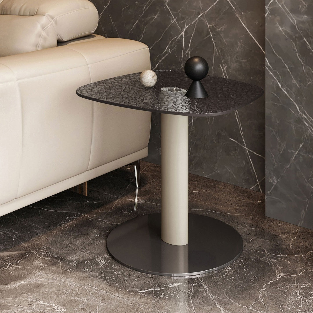 NOIRRA Minimalist Round Base Accent Side Table