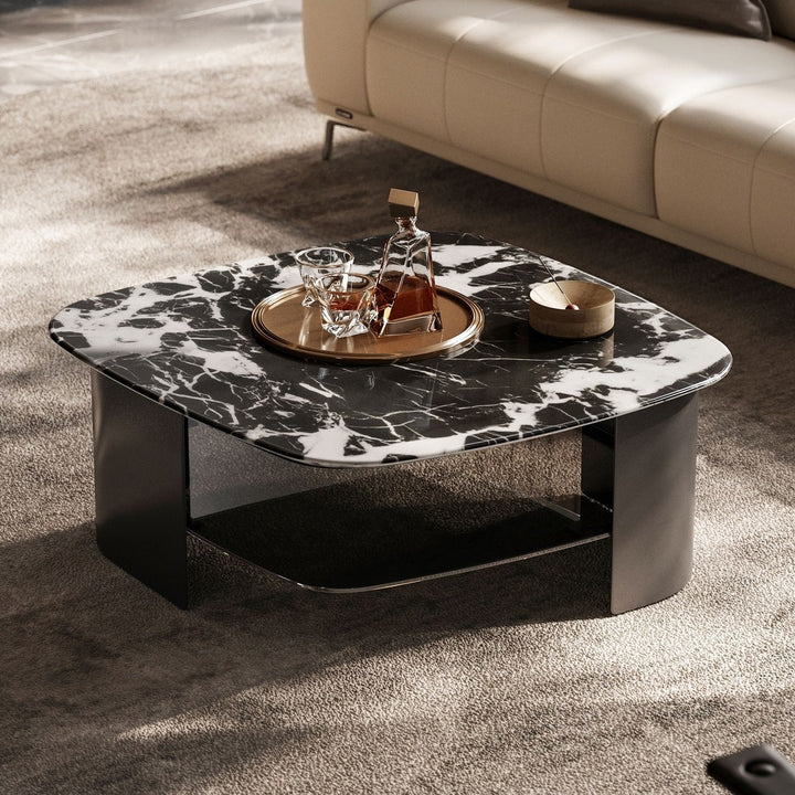 EIRA Snowfall on Obsidian Stone Table