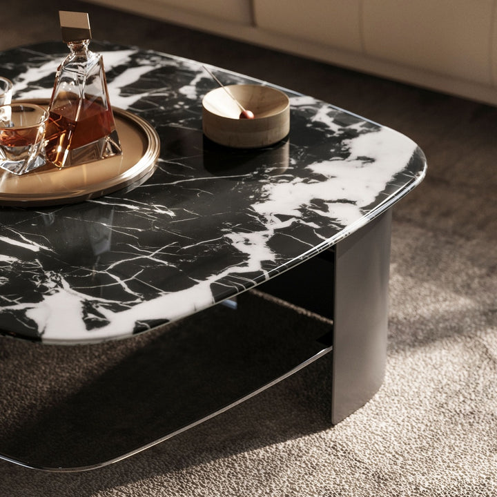 EIRA Snowfall on Obsidian Stone Table