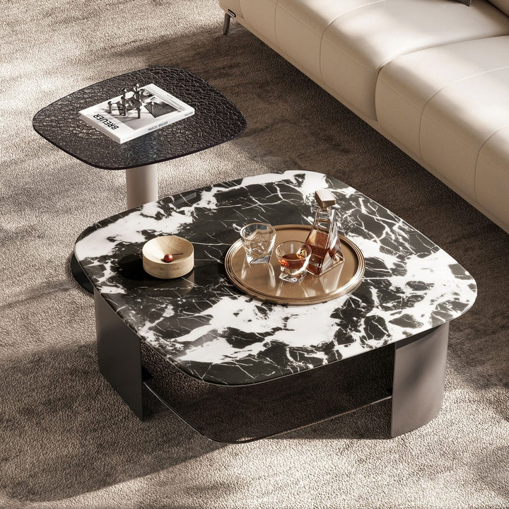 EIRA Snowfall on Obsidian Stone Table