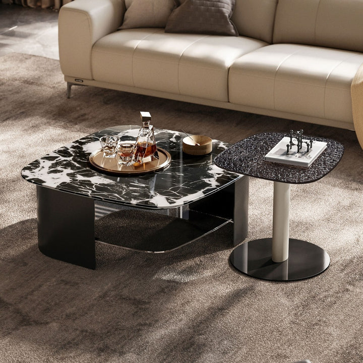 EIRA Snowfall on Obsidian Stone Table