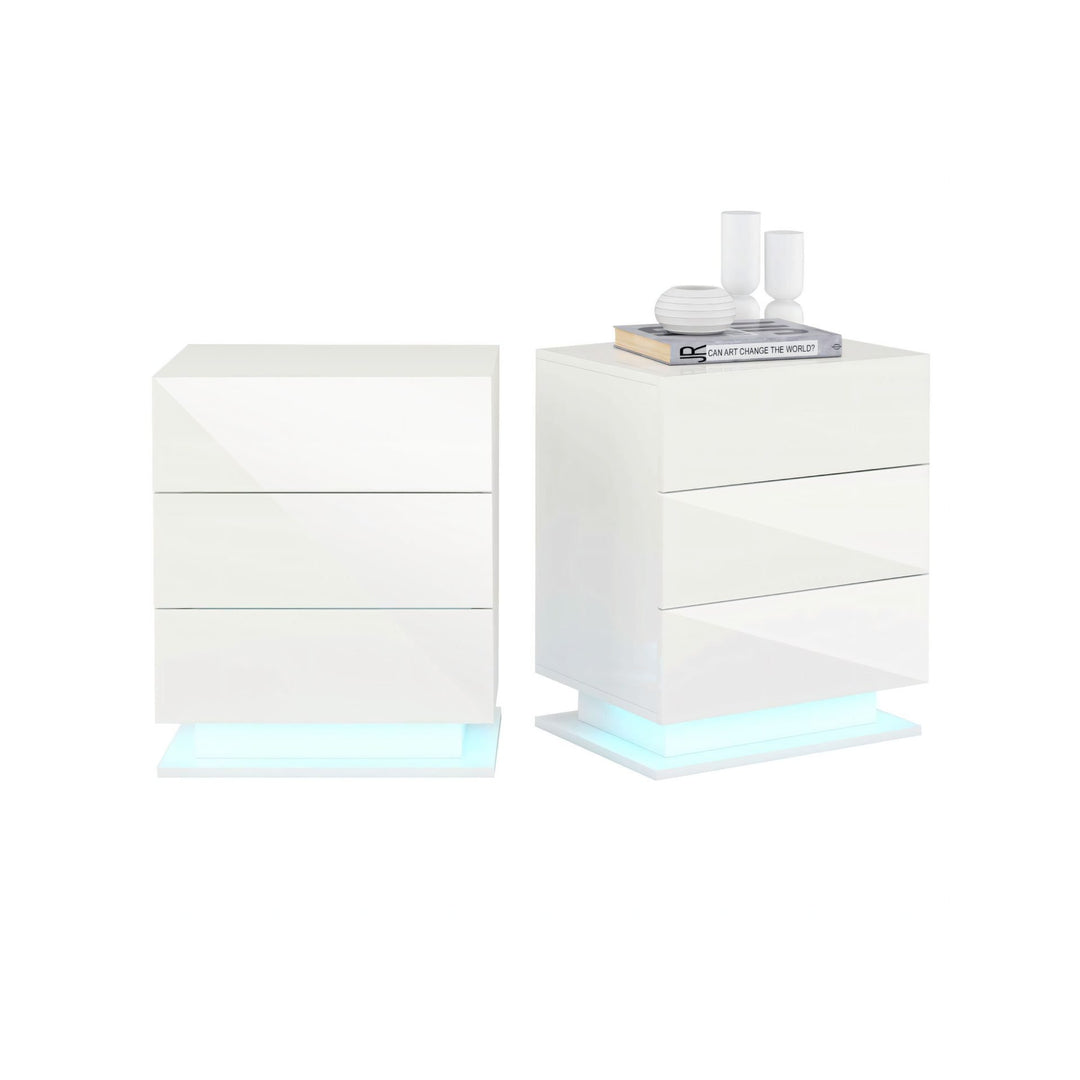 WILSON LED 3-Drawer Nightstand