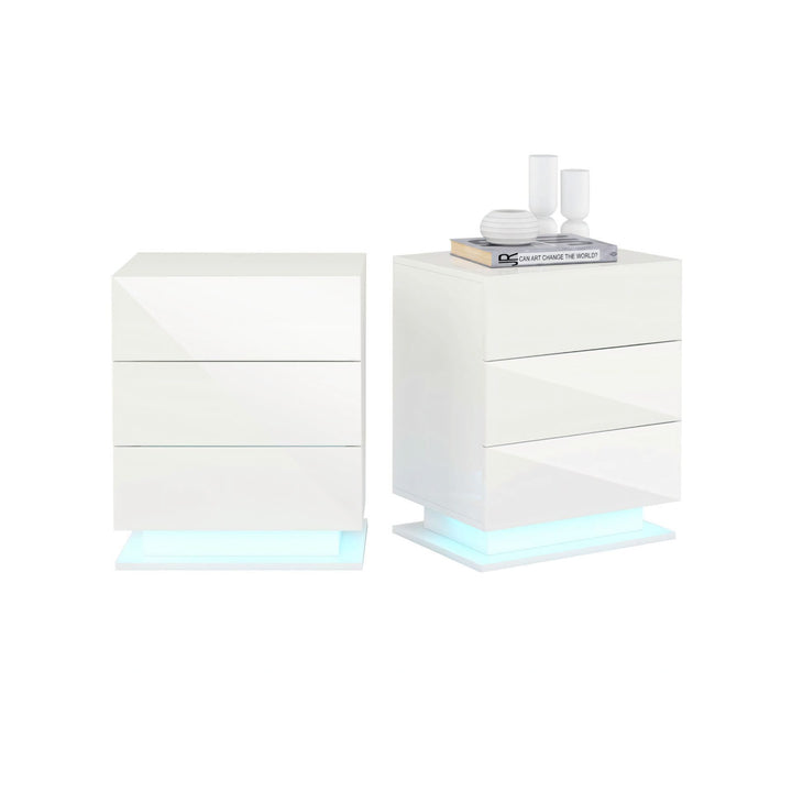 WILSON LED 3-Drawer Nightstand