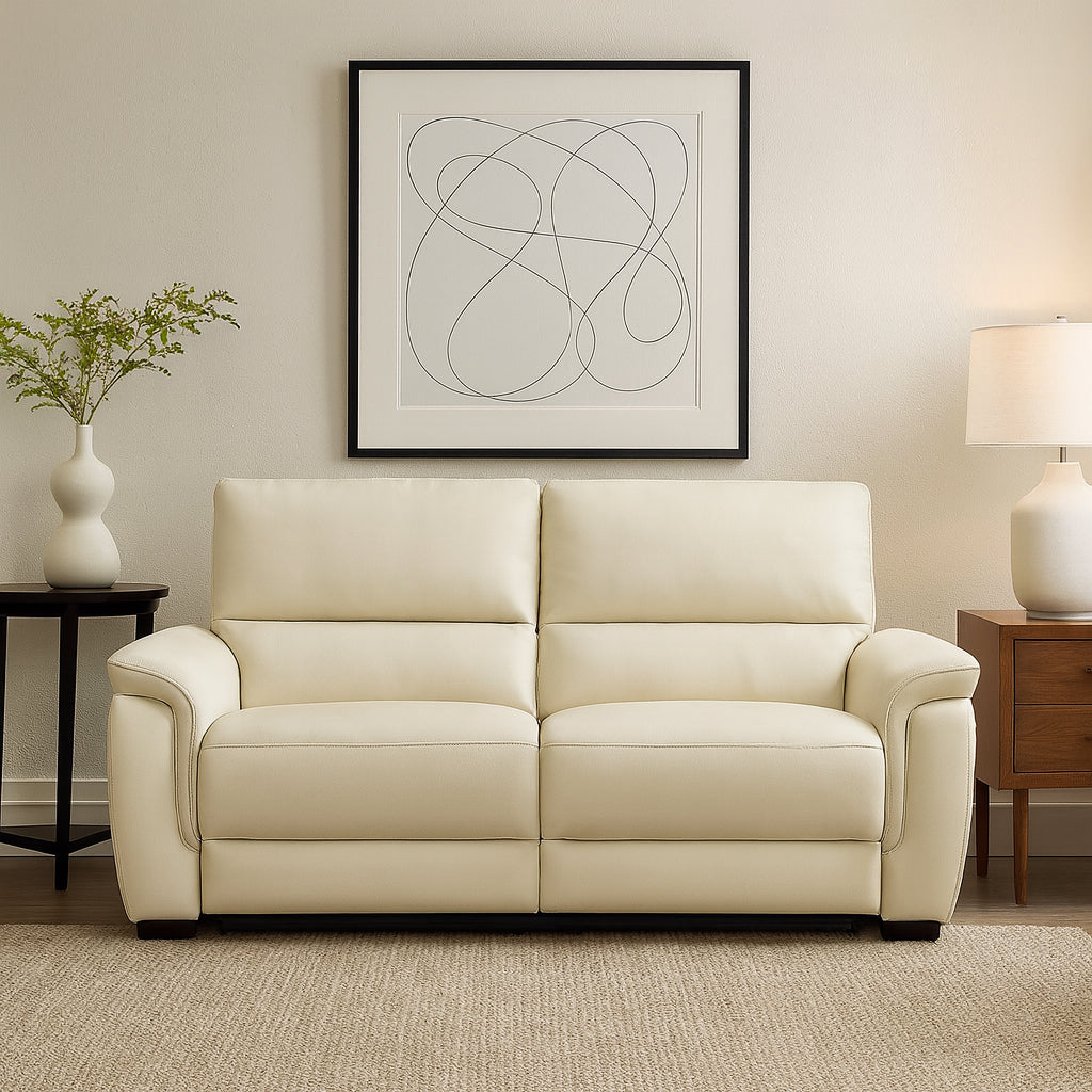 NEW YORK Leather Loveseat Sofa