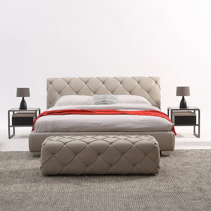 DIANA Tufted Leatherette Bench