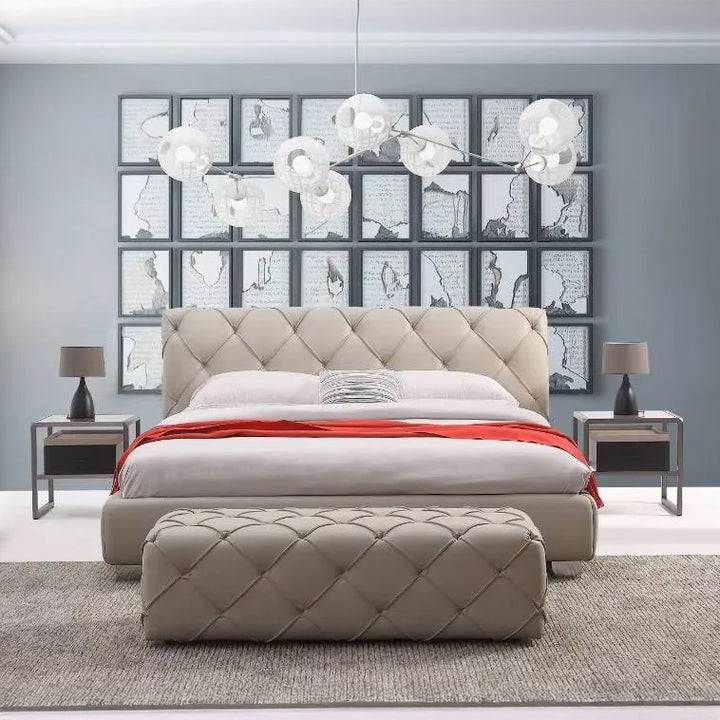 DIANA Tufted Leatherette Bench
