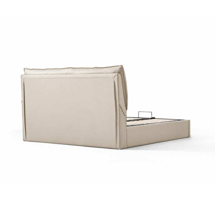 MIRKO Leather Lift-Up Storage Bed