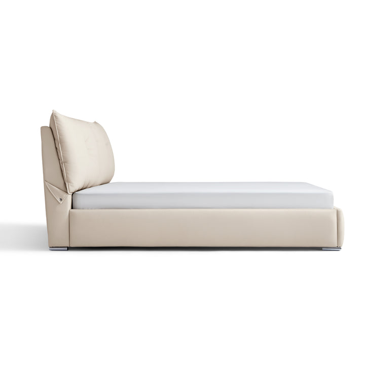 MIRKO Leather Lift-Up Storage Bed