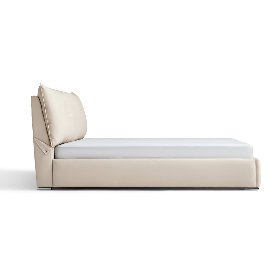 MIRKO Leather Lift-Up Storage Bed