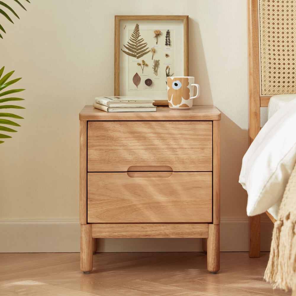 LISANDRO Minimal, Solid Wooden Nightstand