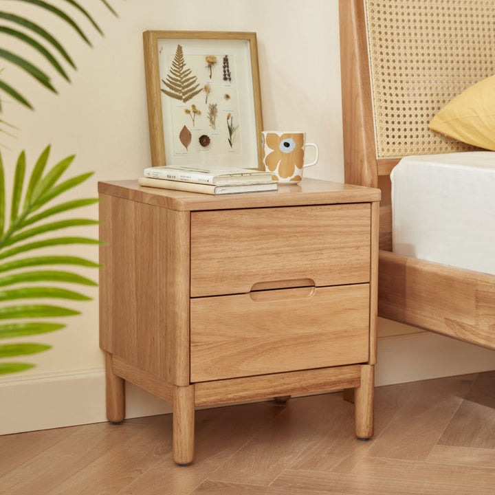 LISANDRO Minimal, Solid Wooden Nightstand