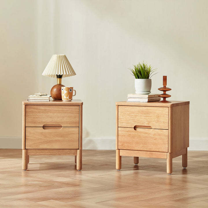 LISANDRO Minimal, Solid Wooden Nightstand