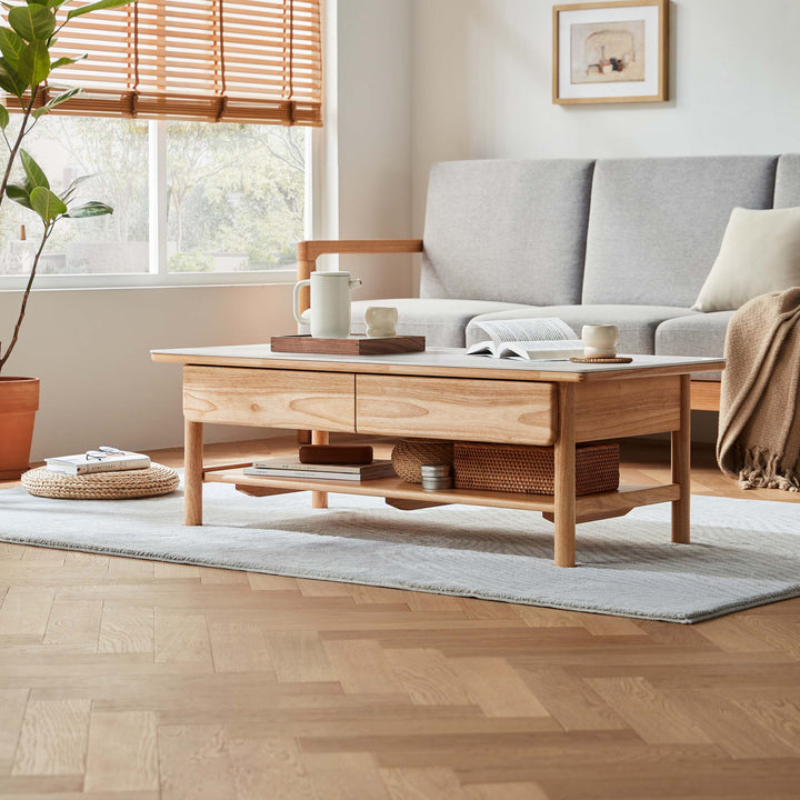 LAYLA Wooden And Ceramic Coffee Table
