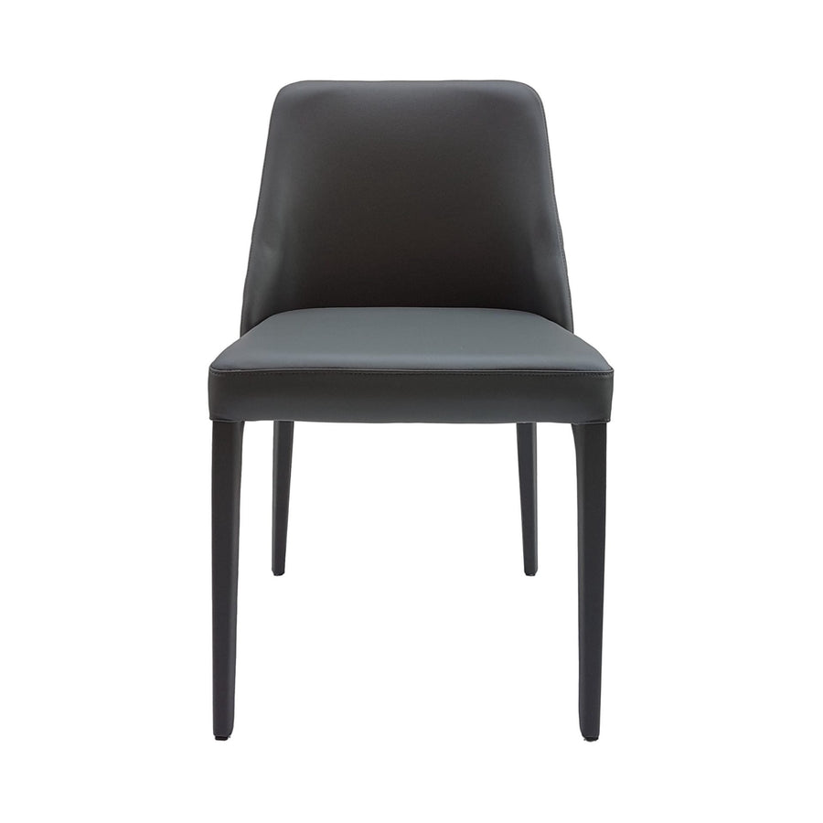 POLLY Full Leather Dining Chair - Bellini Grey