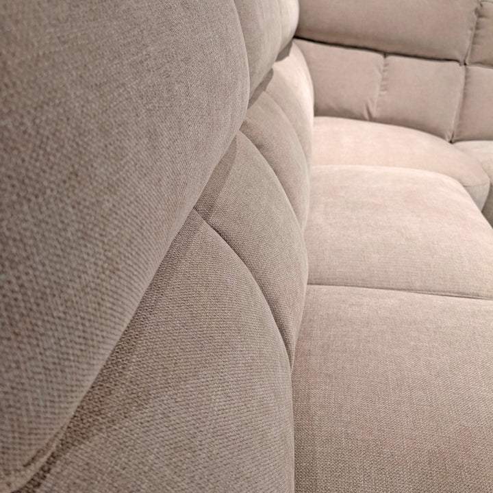 SERAPHINE Modern Beige Fabric Power Motion Sectional Sofa