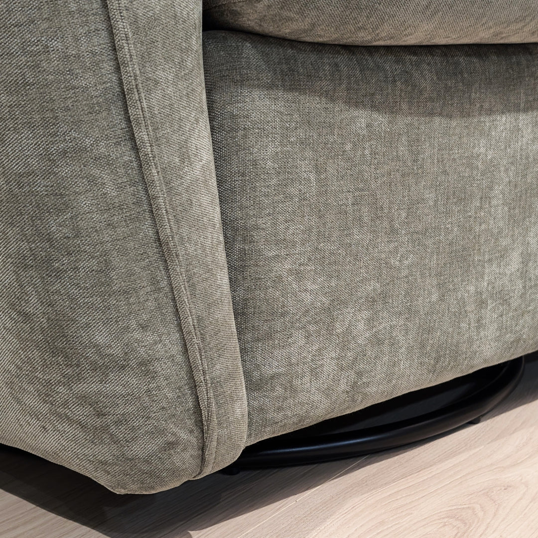 JANO Cody Clover Green Fabric Swivel Sofa Chair