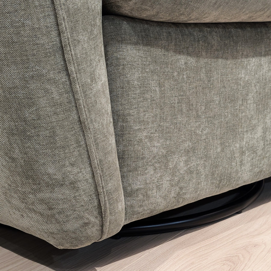 JANO Cody Clover Green Fabric Swivel Sofa Chair