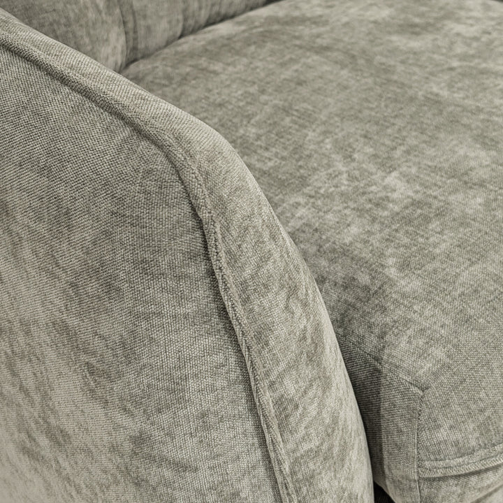JANO Cody Clover Green Fabric Swivel Sofa Chair