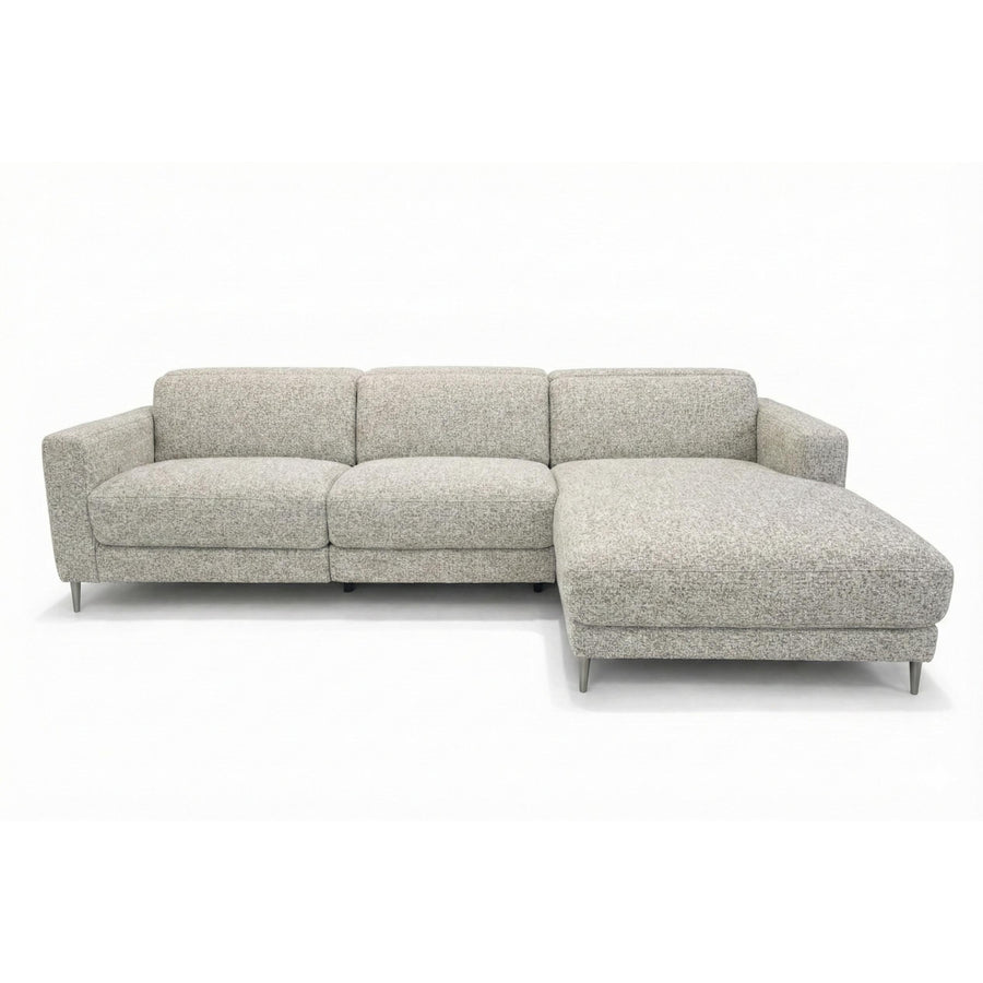 DOVER Power Motion Reclining Sectional Fabric Sofa Mink Right