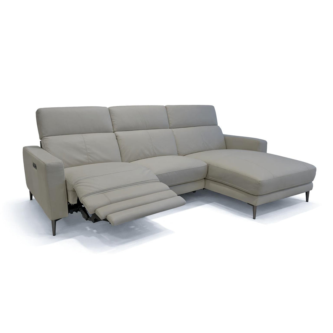 DOVER Power Motion Reclining Sectional Leather Sofa