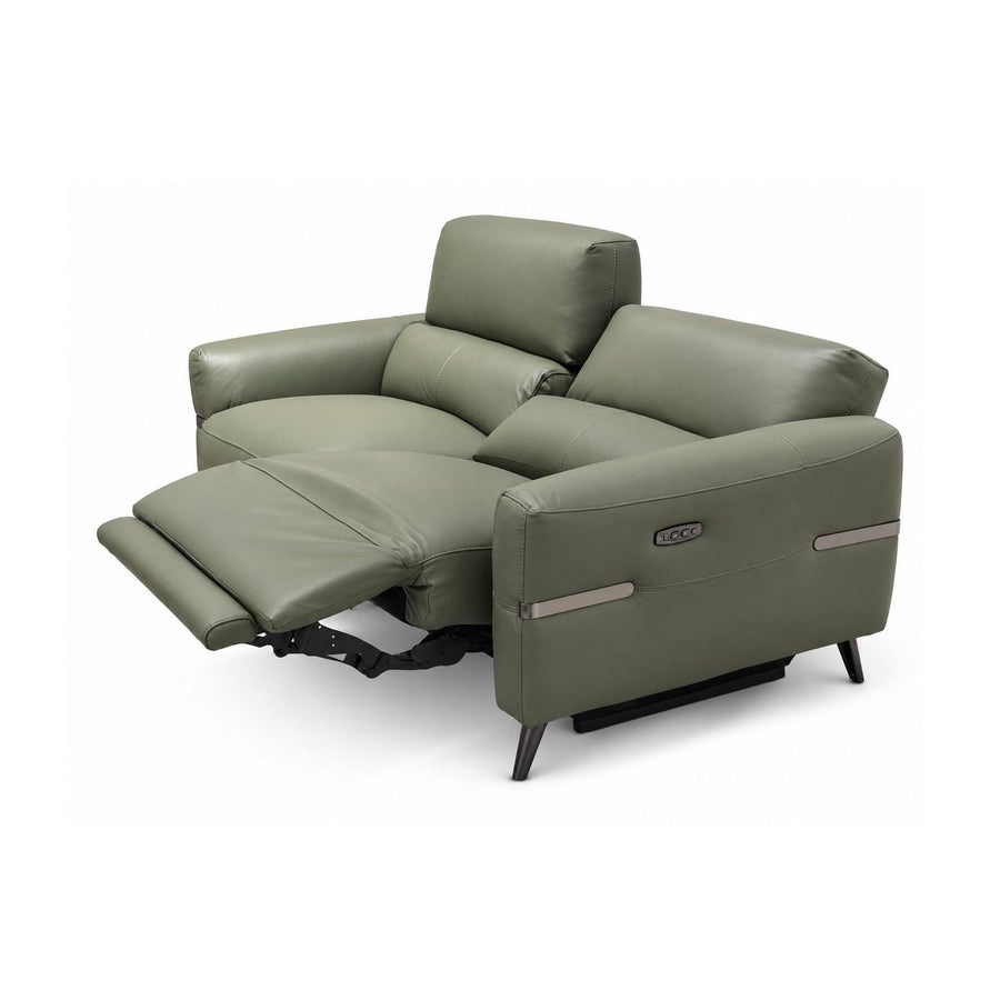ALARIC Dark Olive Leather Sofa