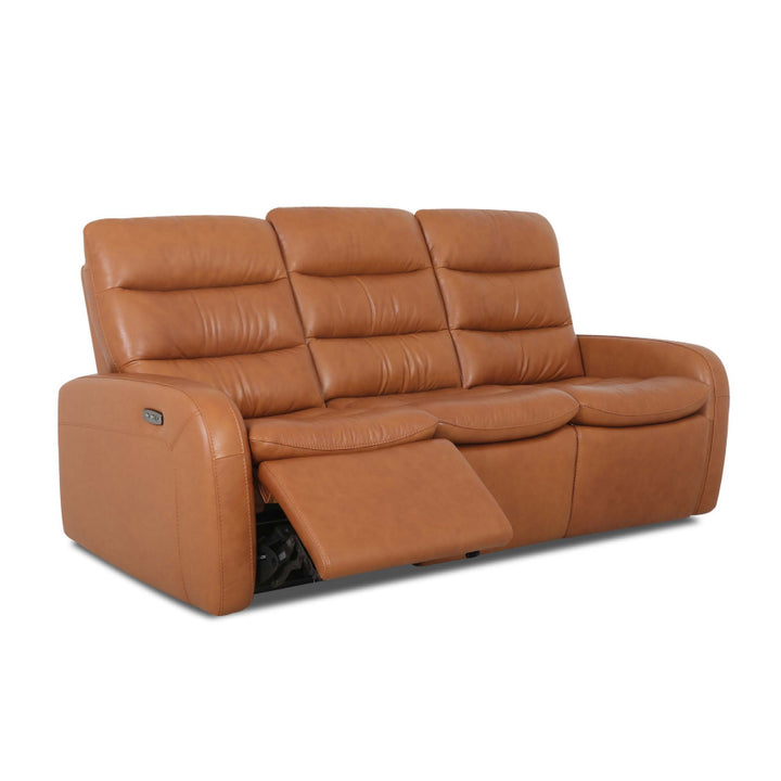 IVANO Luxurious 3-Seater Leather Power Recliner Sofa