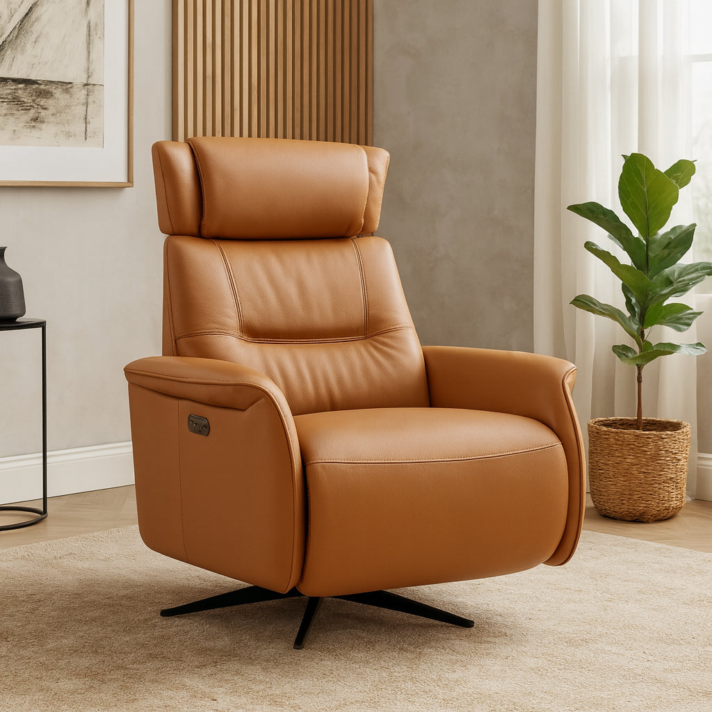 ROLAND Leather Power Motion Sofa Chair