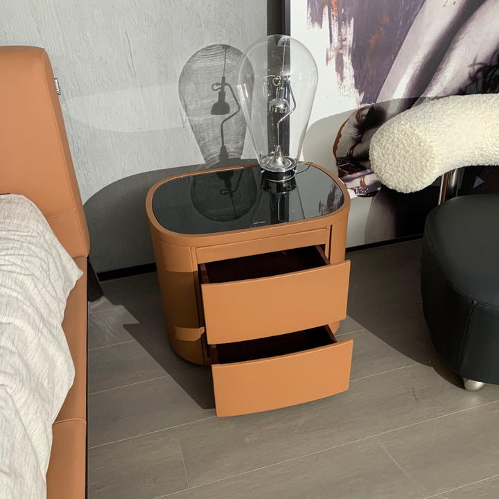 YOUSSEF Tempered Glass Nightstand