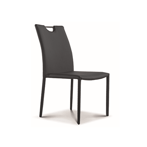 CHRIS Vegan Leather Dining Chair Black