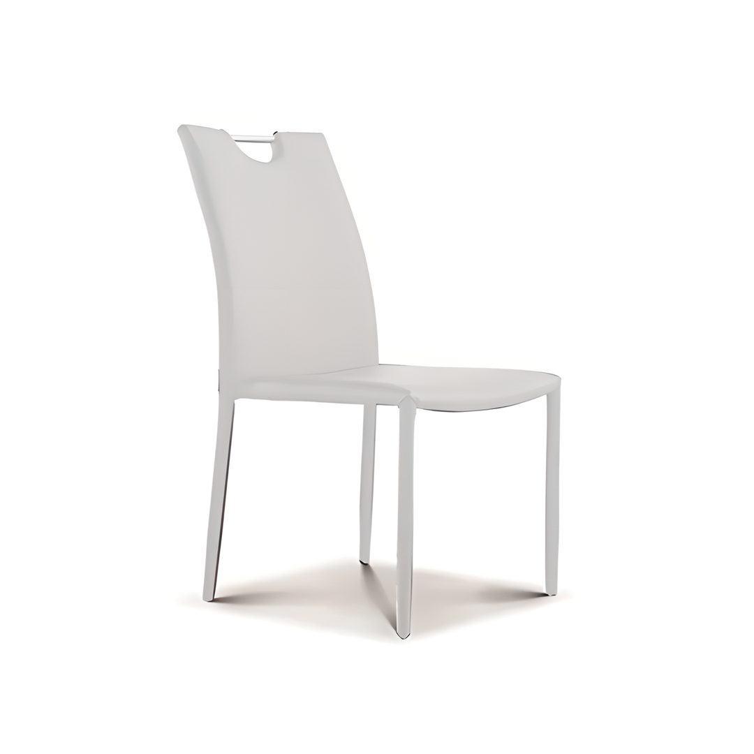 CHRIS Vegan Leather Dining Chair White