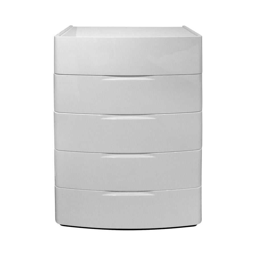 ANGELA White 5-Drawer Chest