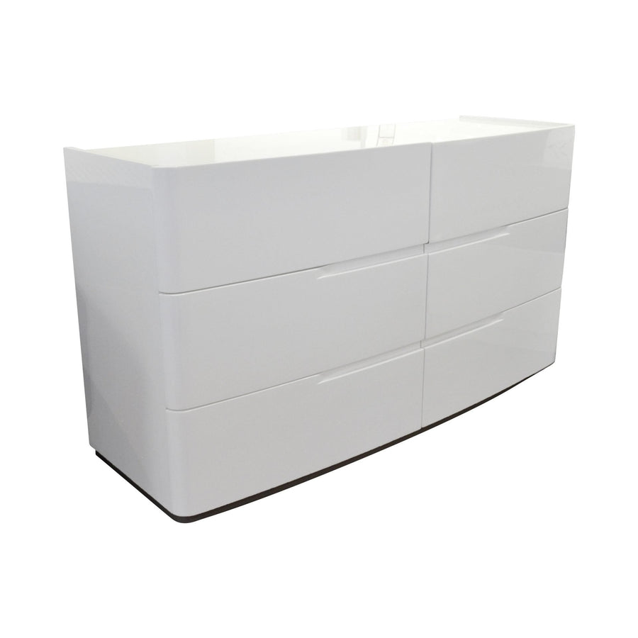 LUMIA White 6-Drawer Dresser