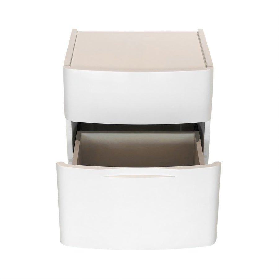 ANGELA Gloss White Nightstand