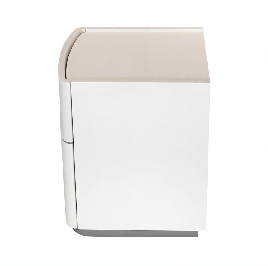 ANGELA Gloss White Nightstand