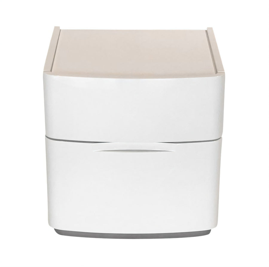 ANGELA Gloss White Nightstand