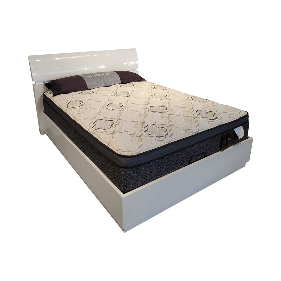 ANGELA White Lift Up Storage Bed